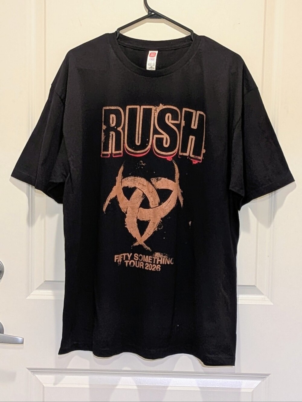 NWOT Rush XL 2026 Fifty Something Tour Official Band Tee Shirt